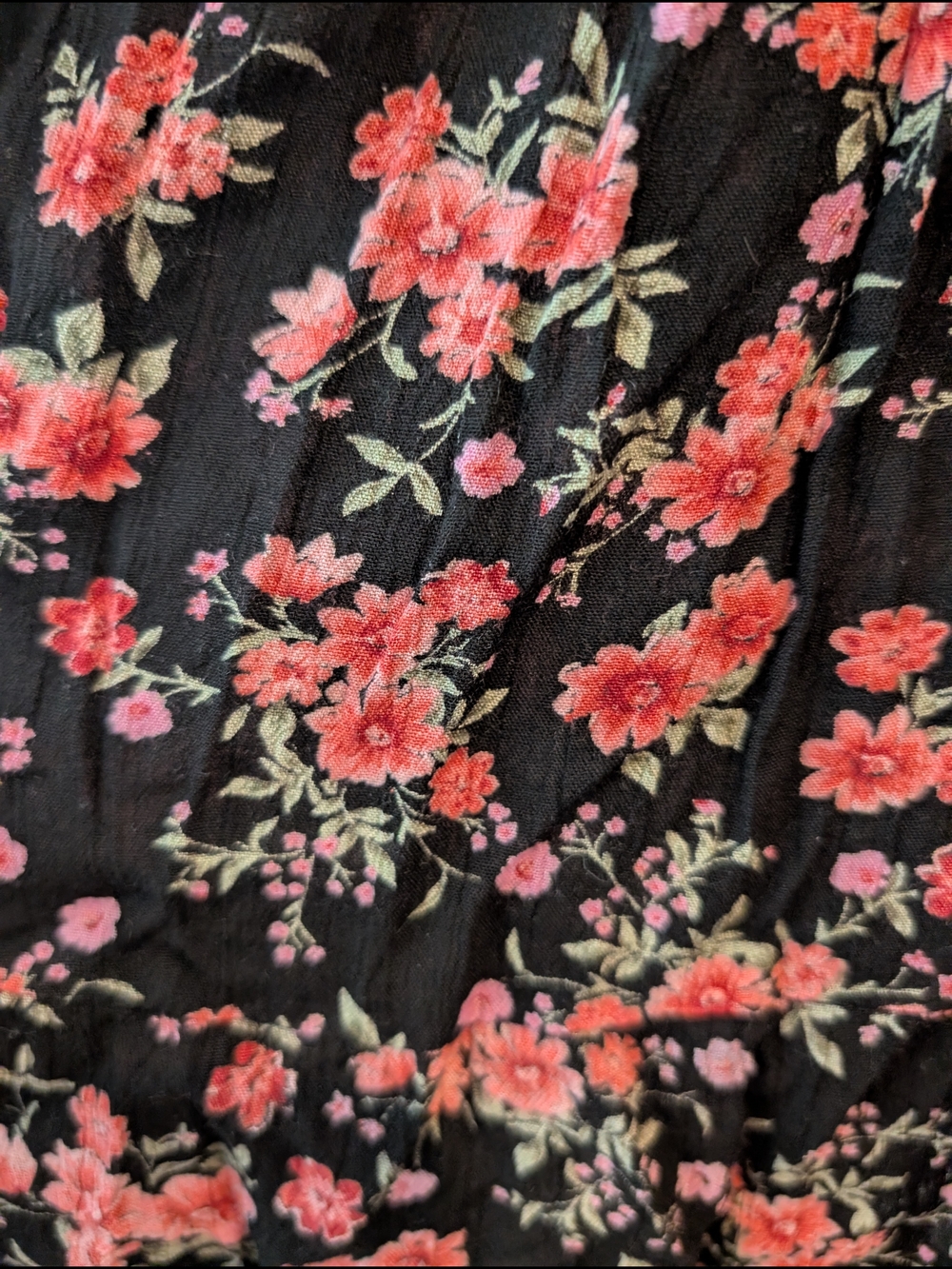 Black Floral Off-Shoulder Mini Dress - Pink Rose Print Medium - Picture 5 of 10
